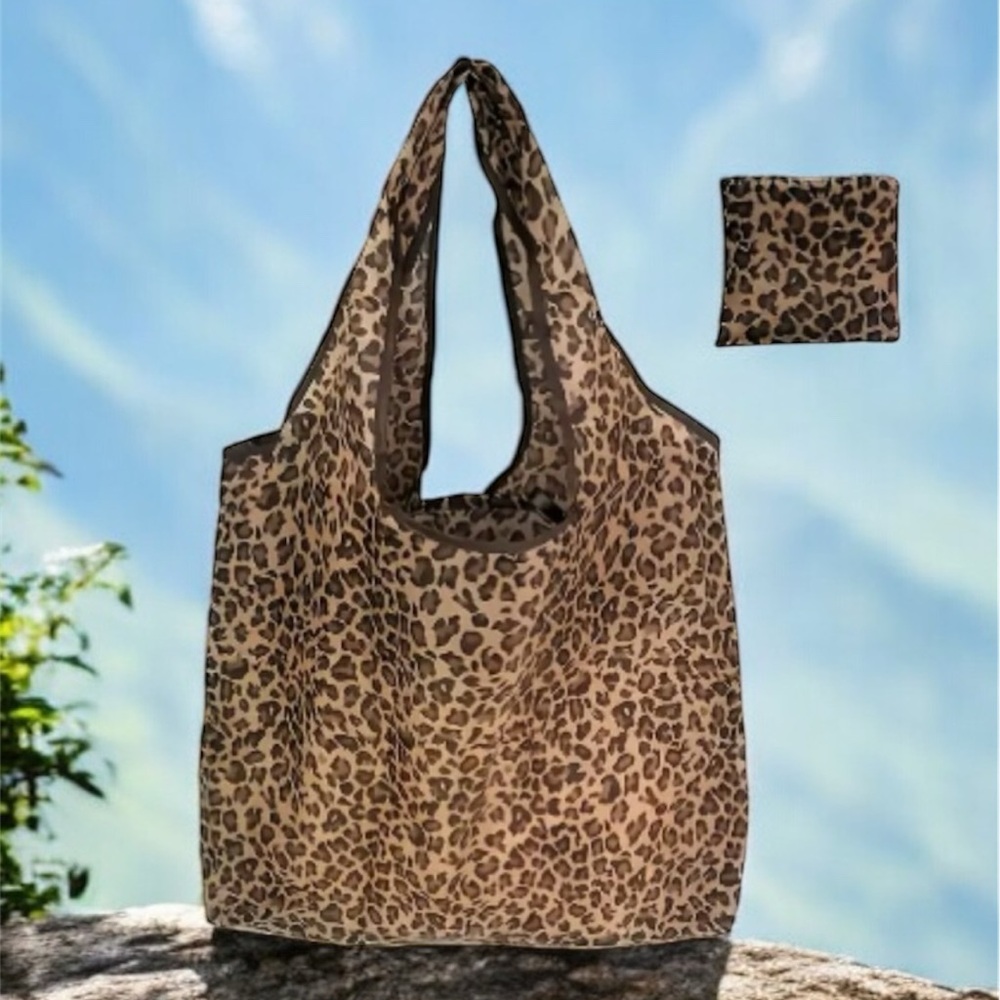 Reusable Leopard Print Tote Bag